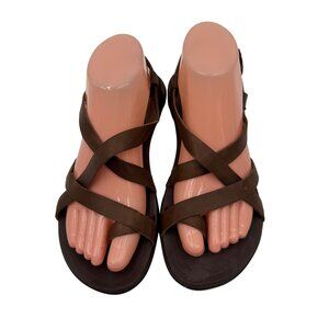 OluKai Upena Quarter Strap Sandals Brown Women's Size 8